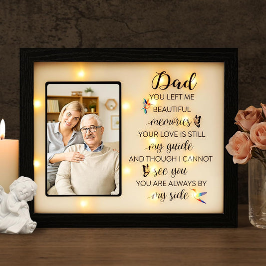 Sympathy Gift LED Shadow Box 4X6 Picture Frame - Memorial Gifts for Loss of Dad Father Grandfather, Bereavement Gifts Ideas in Memory of Loved One Gifts, Condolences Remembrance Grief Funeral Gifts
