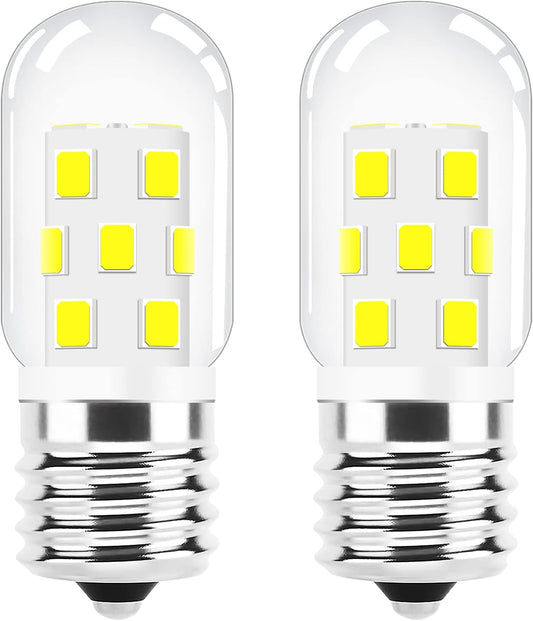 LED Microwave Light Bulb over Stove Appliance 8206232A 40W Incandescent Equivalent, E17 LED Bulb Dimmable for Refrigerator, Range Hood, 3W 380LM Daylight White 6000K, T7 Intermediate Base, Pack of 2