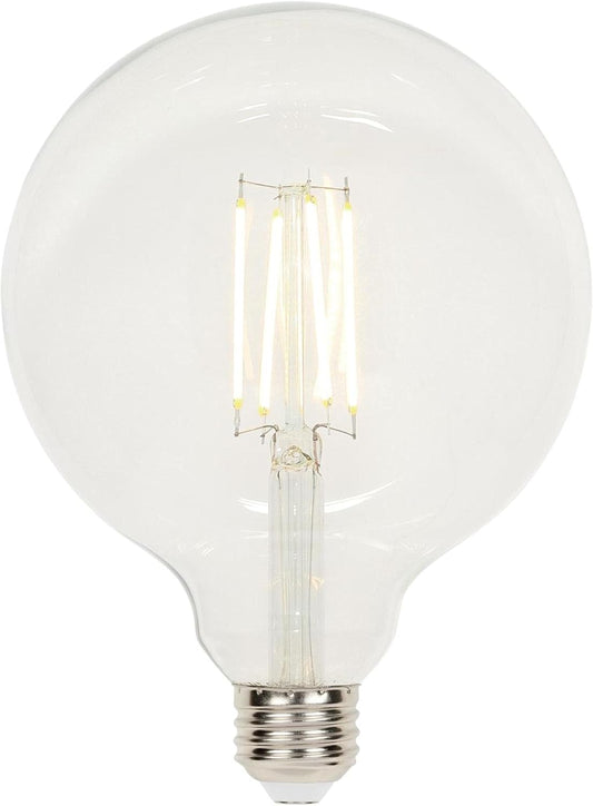 Westinghouse 5317500 6.5 Watt (60 Watt Equivalent) G40 Dimmable Clear Filament LED Light Bulb, Medium Base