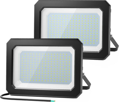Ustellar 3 Pack 80W LED Flood Lights Outdoor Bright 800W Equiv. 24000LM Security Light outside Lamp IP66 Waterproof 5000K Daylight White Spot Light Exterior Floodlight Lighting for Yard Backyard House