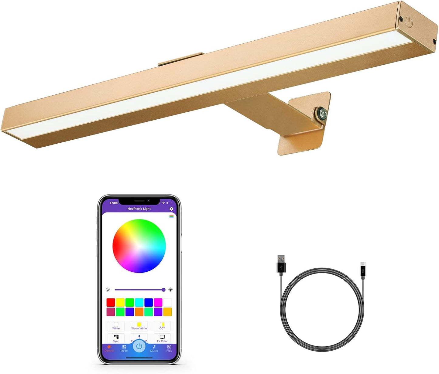 MIOBLUE Wireless Picture Lights with Remote, Full Metal Rechargeable Painting Light Display LED Battery Lamp with 3 Lighting Modes, Dimmable Dartboard Light with Timer for Frame Portrait Art,13Inch