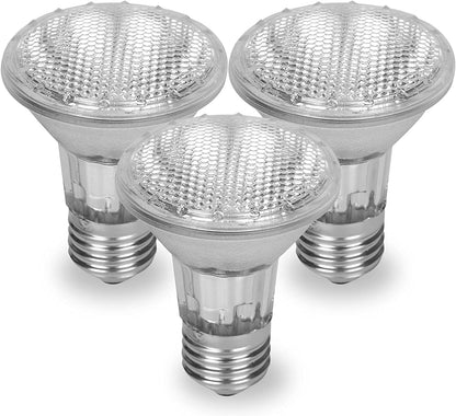 Par 20 3 Pack FL25 40PAR20/FL 40 Watt Halogen Spot Light Bulb Replacement 120V 130V Base Flood Beam Lighting Range Hood Oven PAR20 Reflector Excel Bulbs DL Kitchen Bathroom Ceiling Can Lamp 50W E26 3P