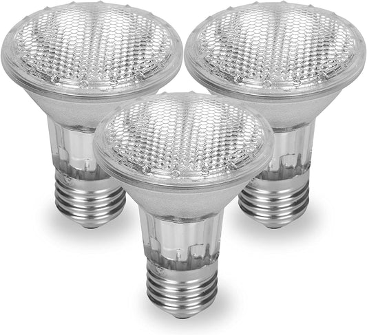 Par 20 3 Pack FL25 40PAR20/FL 40 Watt Halogen Spot Light Bulb Replacement 120V 130V Base Flood Beam Lighting Range Hood Oven PAR20 Reflector Excel Bulbs DL Kitchen Bathroom Ceiling Can Lamp 50W E26 3P
