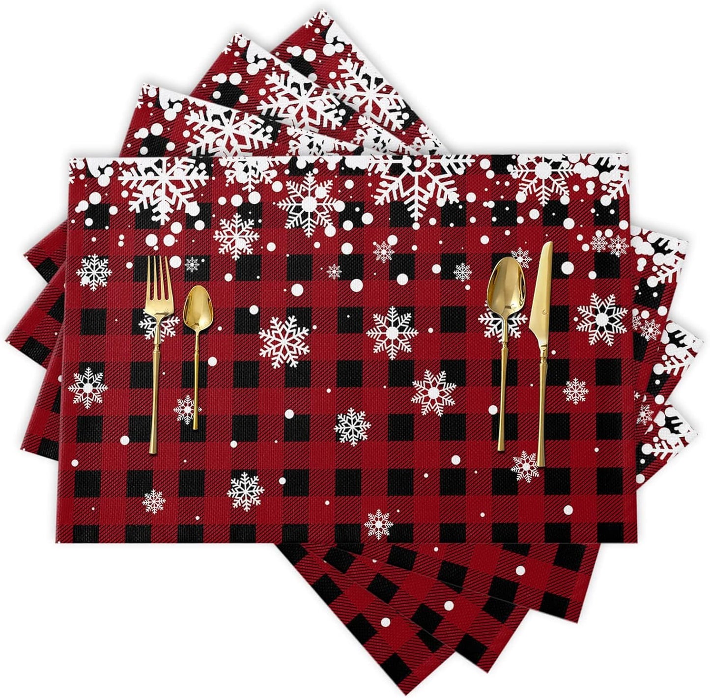 Sunflower Placemats, Red Truck Placemats for Dining Table, Farmhouse Decor Floral Placemats Set of 6, Heat-Resistant Washable Place Mats, Kitchen Table Mats for Party Sunflower Kitchen Decor Placemats
