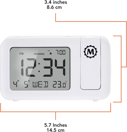 MARATHON Projection Clock with Large Display and Backlight