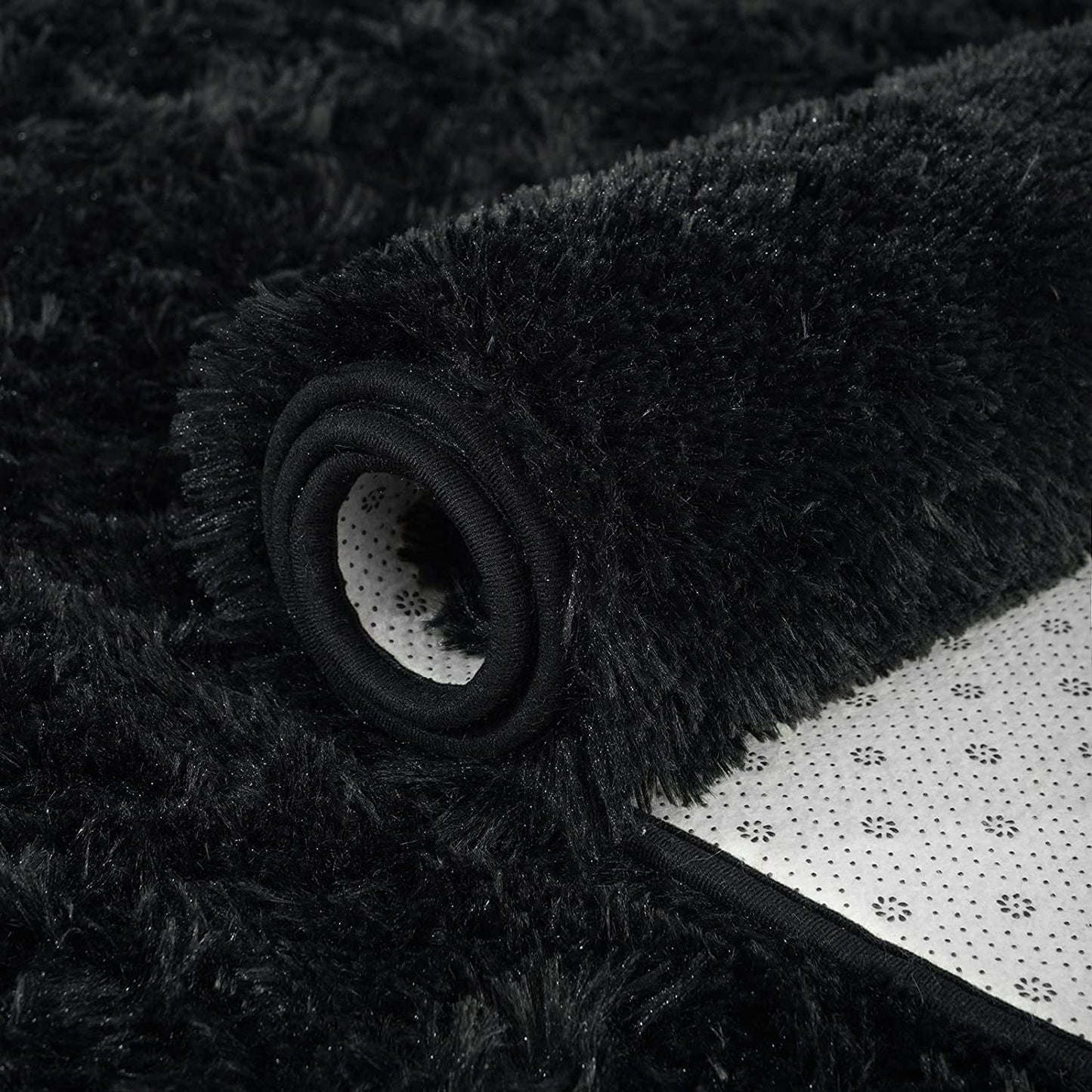 ISEAU Black Rug Super Soft Shaggy 4X6 Feet Rugs for Bedroom, Fluffy Area Rug for Living Room Floor Rug, Fuzzy and Comfy Carpet Nursery Shag Rug for Kids Boys Room Decor