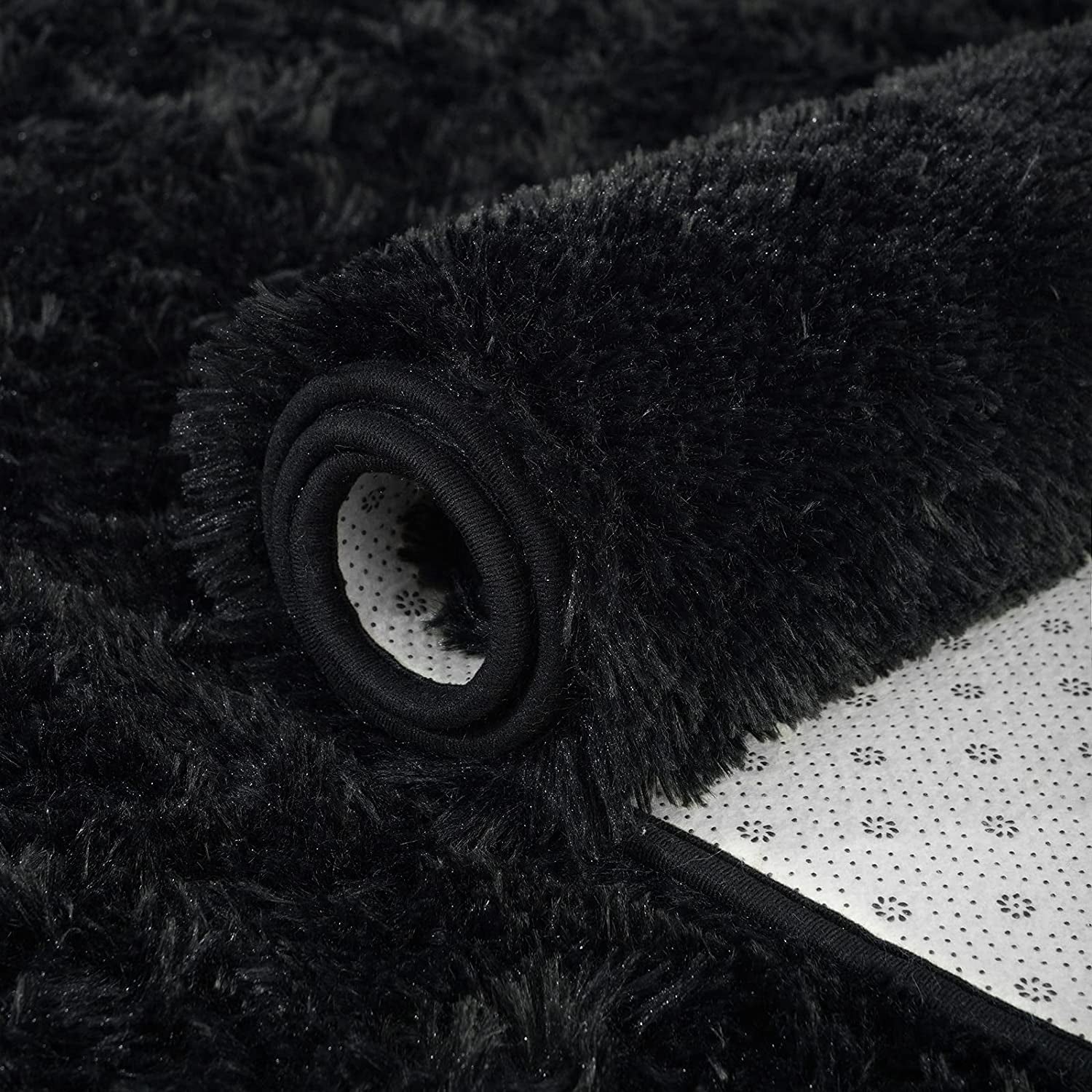 ISEAU Black Rug Super Soft Shaggy 4X6 Feet Rugs for Bedroom, Fluffy Area Rug for Living Room Floor Rug, Fuzzy and Comfy Carpet Nursery Shag Rug for Kids Boys Room Decor