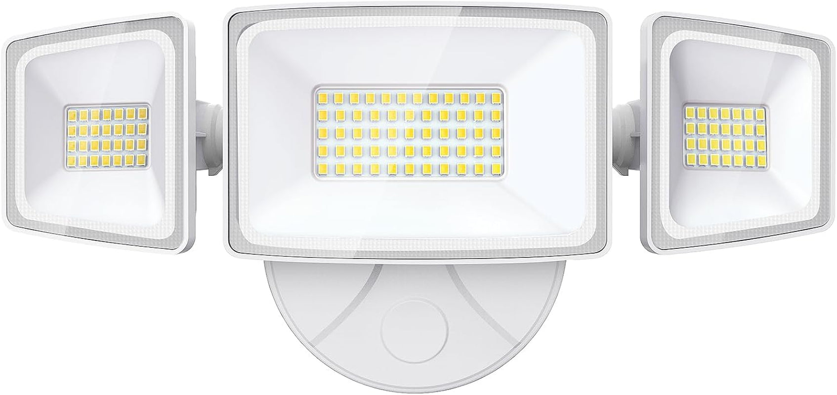 Onforu 60W Flood Lights Outdoor, 6000LM Brightness Security Lights Switch Controlled, 3 Adjustable Heads, IP65 Waterproof, 6500K Wall Mount Exterior LED Flood Light