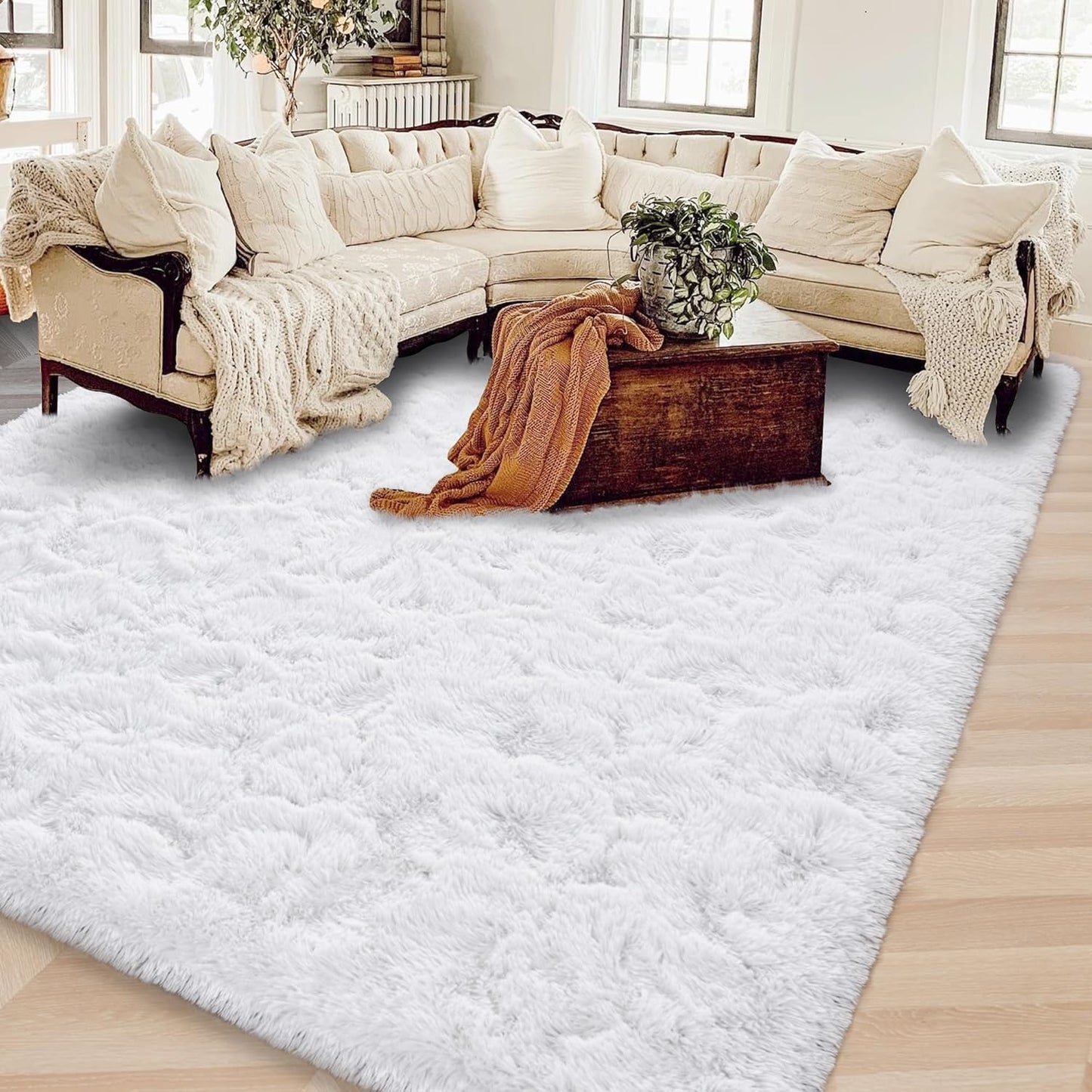 ISEAU Black Rug Super Soft Shaggy 4X6 Feet Rugs for Bedroom, Fluffy Area Rug for Living Room Floor Rug, Fuzzy and Comfy Carpet Nursery Shag Rug for Kids Boys Room Decor