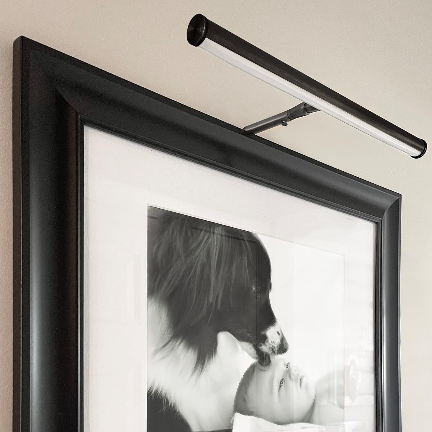 Maxxima 14 In. LED Picture Light - Integrated LED Display Wall Light, 3000K Warm White, 200 Lumens, Includes On/Off Switch, Adjustable Decor Light for Indoor Art Display - Oil Rubbed Bronze Finish
