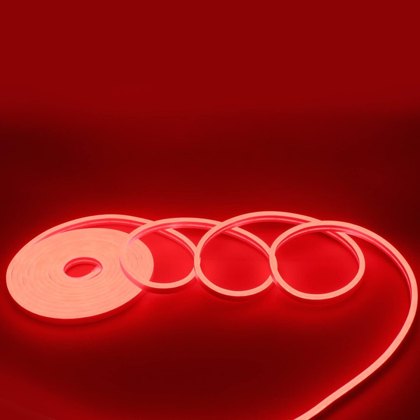 Orange Neon LED Strip Light, DC 12V 600 SMD2835 LED Neon Rope Lights,Upgraded 16.4Ft/5M Led Light Strips Flexible Waterproof for Indoor/Outdoors Home Decoration/Diy